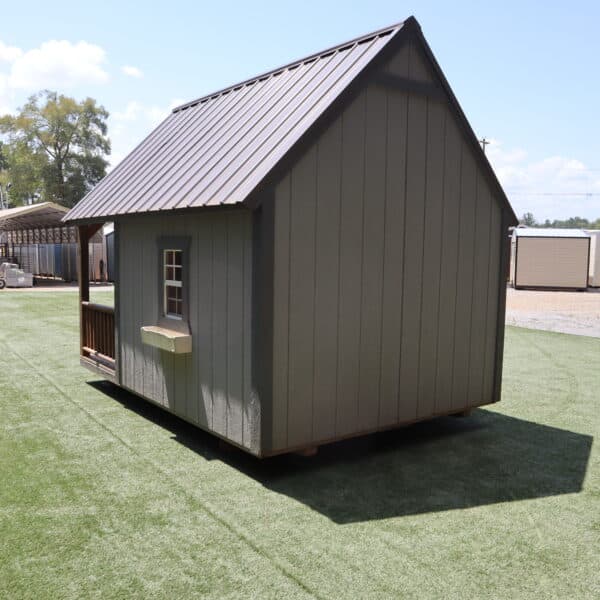 OutdoorOptions Eatonton Georgia 31024 8x12 Gray Playhouse 6 scaled Storage For Your Life Outdoor Options Sheds