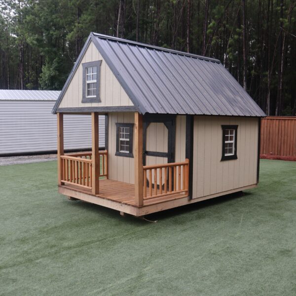OutdoorOptions Eatonton Georgia 31024 8x12 TanBlack 1 scaled Storage For Your Life Outdoor Options Sheds