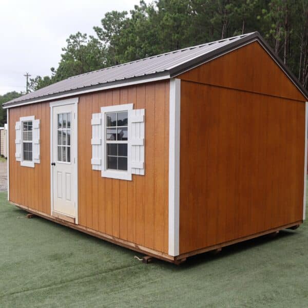 OutdoorOptions Eatonton Georgia 31024 12x20 WoodWhite Garage 1 scaled Storage For Your Life Outdoor Options Sheds