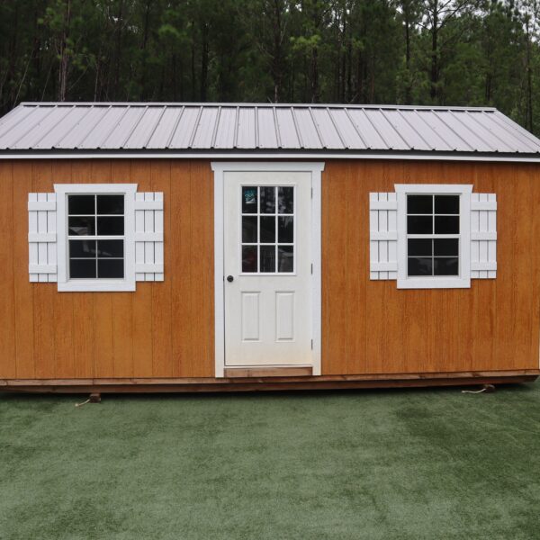 OutdoorOptions Eatonton Georgia 31024 12x20 WoodWhite Garage 4 scaled Storage For Your Life Outdoor Options Sheds
