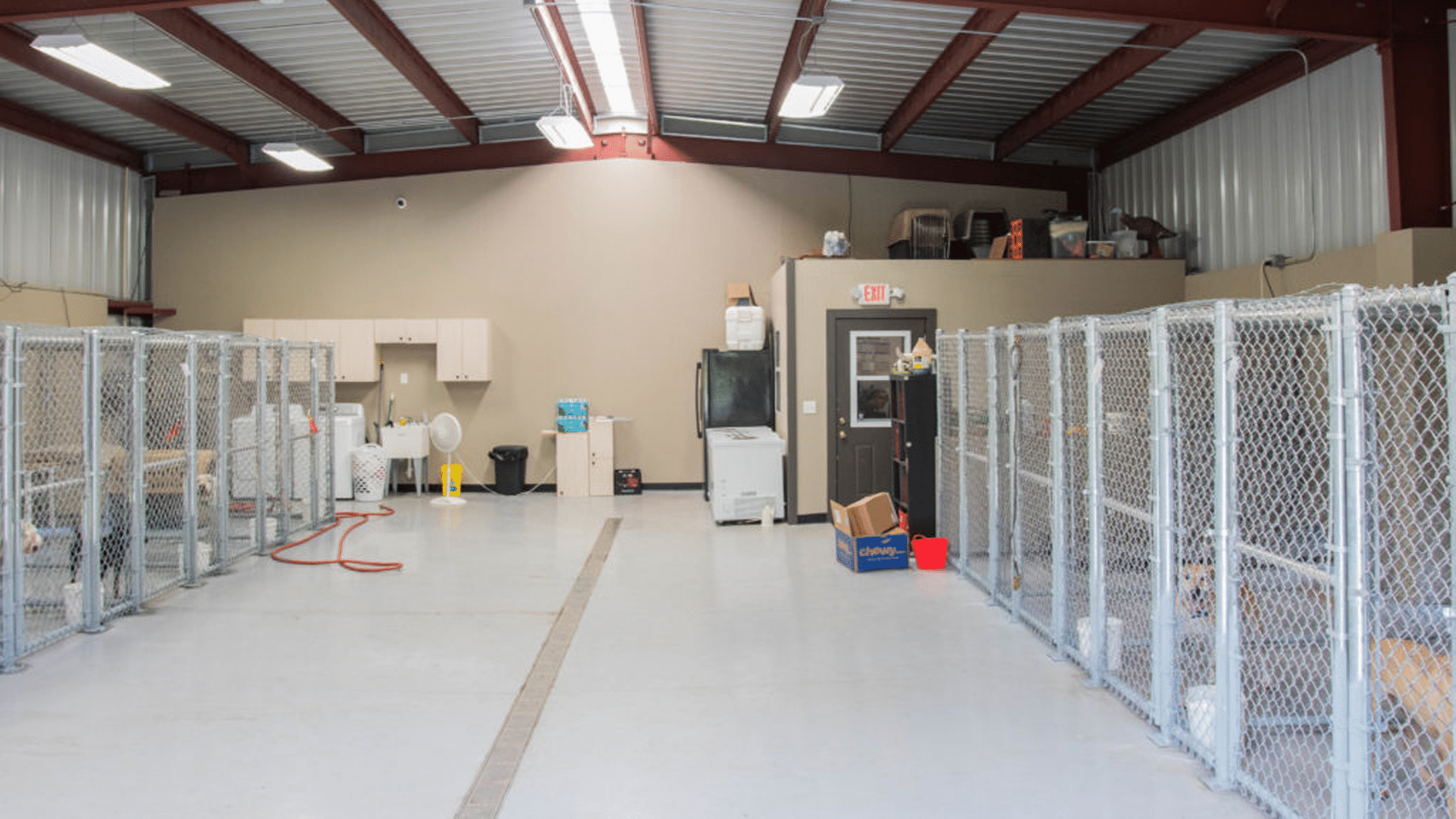 Animal Shelter made From a metal building - Outdoor Options - Eatonton Georgia