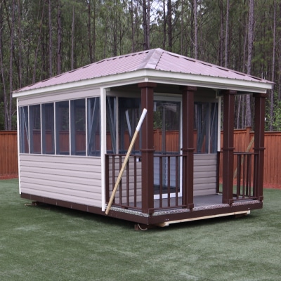 OutdoorOptions Eatonton 10x16 ClayScreen 2 Storage For Your Life Outdoor Options Sheds