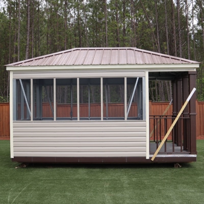 OutdoorOptions Eatonton 10x16 ClayScreen 3 Storage For Your Life Outdoor Options Sheds