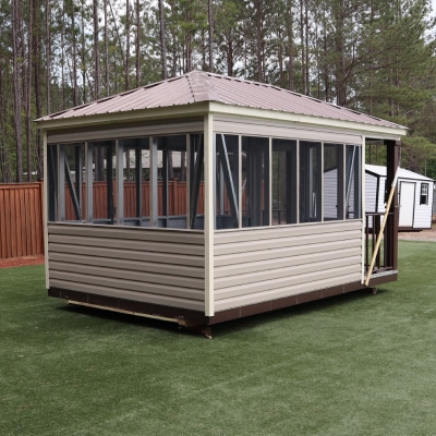 OutdoorOptions Eatonton 10x16 ClayScreen 4 Storage For Your Life Outdoor Options Sheds