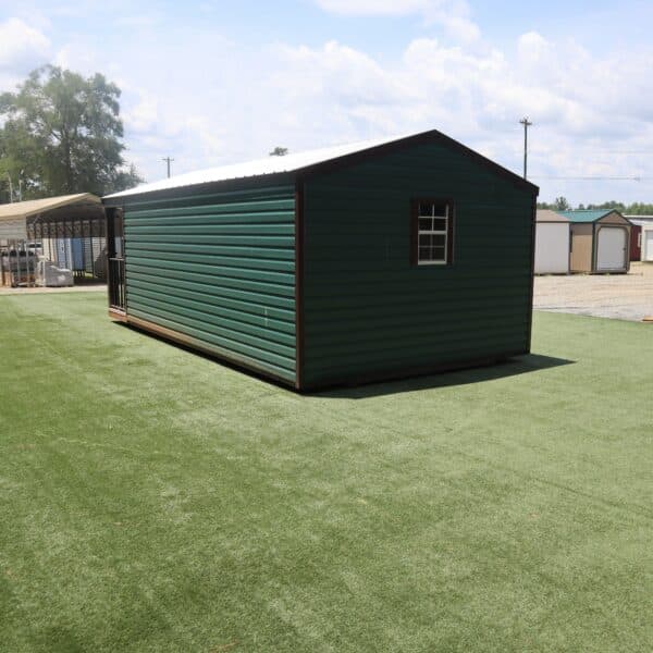 OutdoorOptions Eatonton Ga 31024 12x24 GreenBrown Cabin 12 scaled Storage For Your Life Outdoor Options Sheds