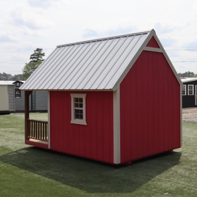 OutdoorOptions Eatonton Georgia 8x12 playhouse 6 Storage For Your Life Outdoor Options Sheds