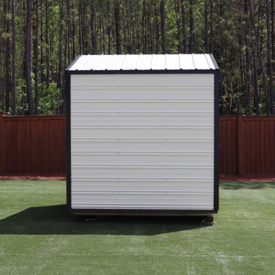 OutdoorOptions Eatonton GA 8x8Shed CreamBlack 3 Storage For Your Life Outdoor Options Sheds