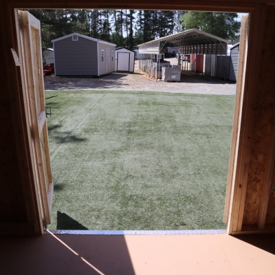 OutdoorOptions Eatonton Ga Barn GreenWhite 10 Storage For Your Life Outdoor Options Sheds