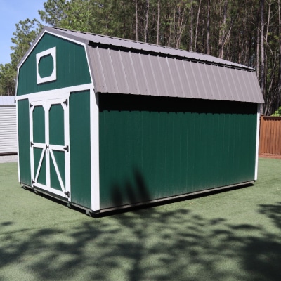 OutdoorOptions Eatonton Ga Barn GreenWhite 6 Storage For Your Life Outdoor Options Sheds