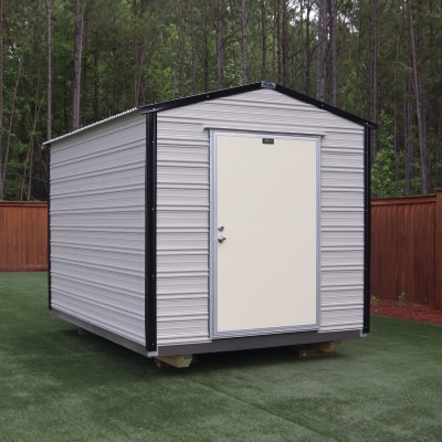 OutdoorOptions Eatonton Georgia 8x12 GreyBlack 1 Storage For Your Life Outdoor Options Sheds