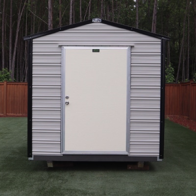 OutdoorOptions Eatonton Georgia 8x12 GreyBlack 2 Storage For Your Life Outdoor Options Sheds