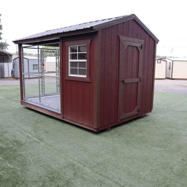 OutdoorOptions Eatonton Georgia 31024 8x12 Red DogKennel 7 scaled Storage For Your Life Outdoor Options Sheds