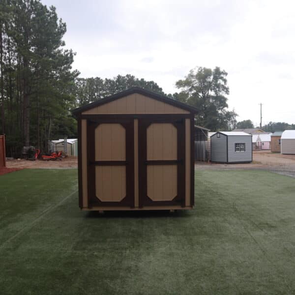 OutdoorOptions Eatonton Georgia 31024 8x12 TanBrown DogKennel 6 scaled Storage For Your Life Outdoor Options Sheds