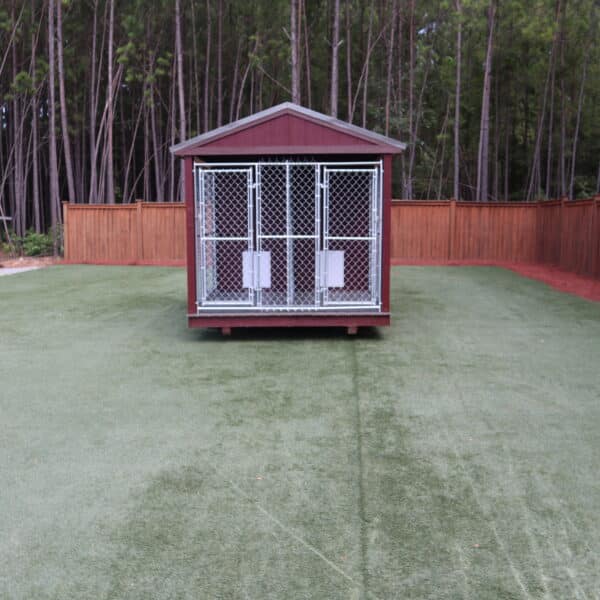 OutdoorOptions Eatonton Georgia 31024 8x14 Red DogKennel 2 scaled Storage For Your Life Outdoor Options Sheds