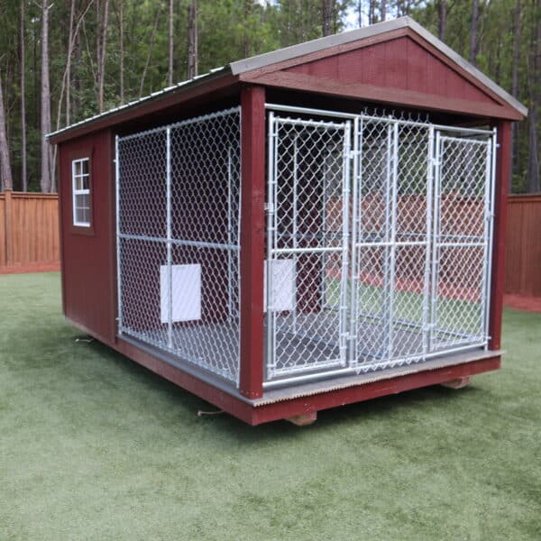 OutdoorOptions Eatonton Georgia 31024 8x14 Red DogKennel 3 scaled Storage For Your Life Outdoor Options Sheds