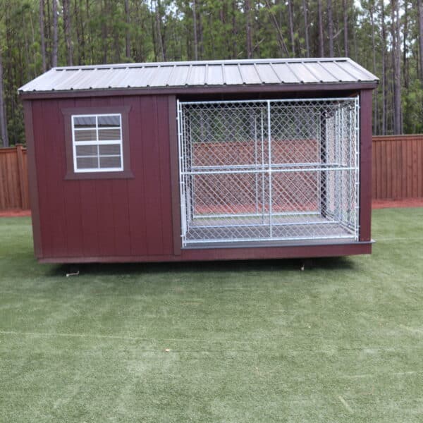 OutdoorOptions Eatonton Georgia 31024 8x14 Red DogKennel 4 scaled Storage For Your Life Outdoor Options Sheds