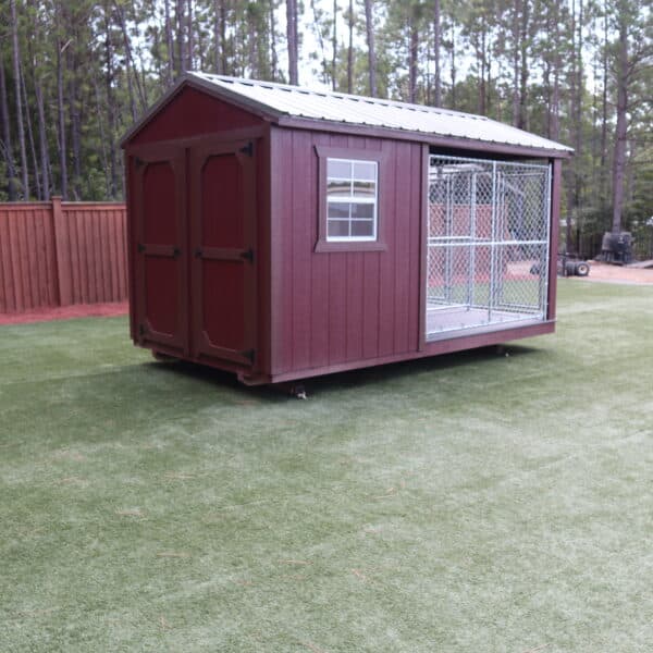 OutdoorOptions Eatonton Georgia 31024 8x14 Red DogKennel 5 scaled Storage For Your Life Outdoor Options Sheds