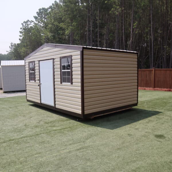 OutdoorOptions Eatonton Georgia 31024 16x10 ClayBrown Econo 1 scaled Storage For Your Life Outdoor Options Sheds