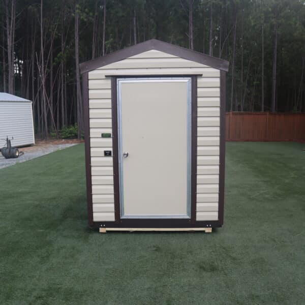 OutdoorOptions Eatonton Georgia 31024 6x8 TanBrown LarkIII 2 scaled Storage For Your Life Outdoor Options Sheds