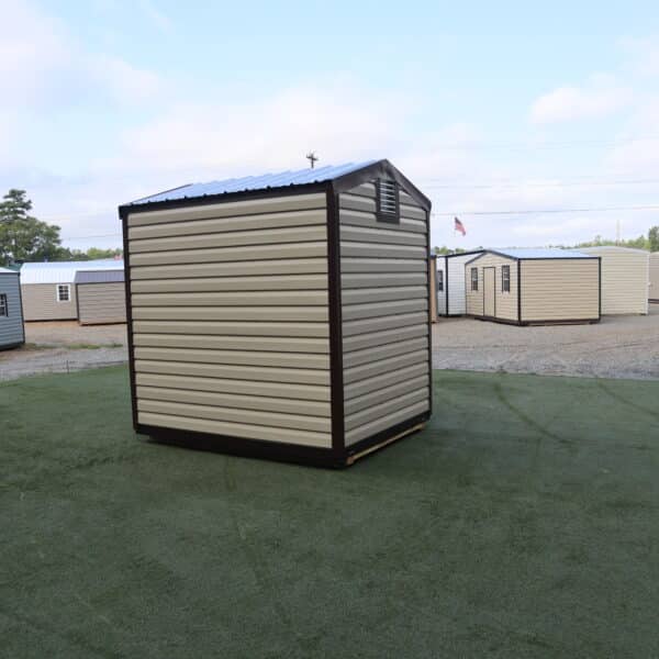 OutdoorOptions Eatonton Georgia 31024 6x8 TanBrown LarkIII 5 scaled Storage For Your Life Outdoor Options Sheds