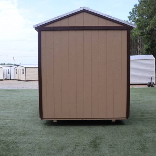 OutdoorOptions Eatonton Georgia 31024 8x12 TanBrown GardenShed 4 scaled Storage For Your Life Outdoor Options Sheds