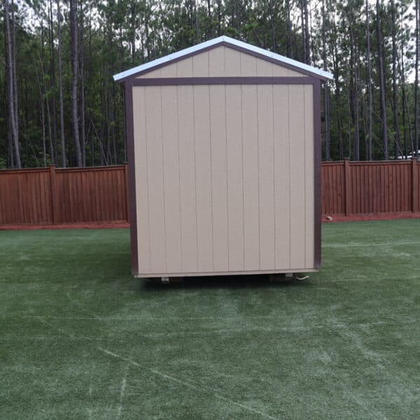 OutdoorOptions Eatonton Georgia 31024 8x12 TanBrown GardenShed 8 scaled Storage For Your Life Outdoor Options Sheds