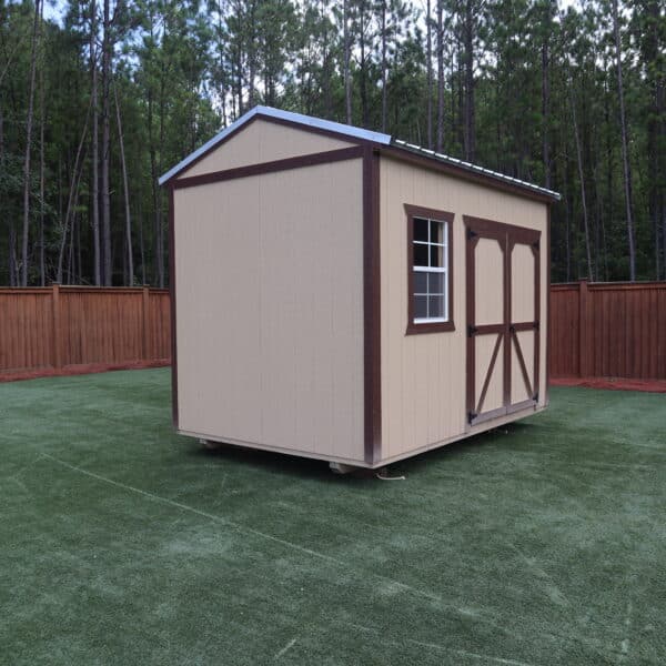 OutdoorOptions Eatonton Georgia 31024 8x12 TanBrown GardenShed 9 scaled Storage For Your Life Outdoor Options Sheds
