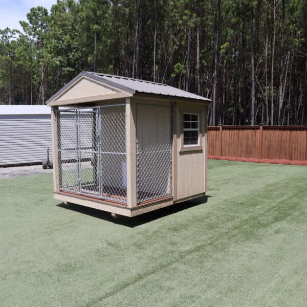 OutdoorOptions Eatonton Georgia 31024 8x8 TanTan DogKennel 10 scaled Storage For Your Life Outdoor Options Sheds