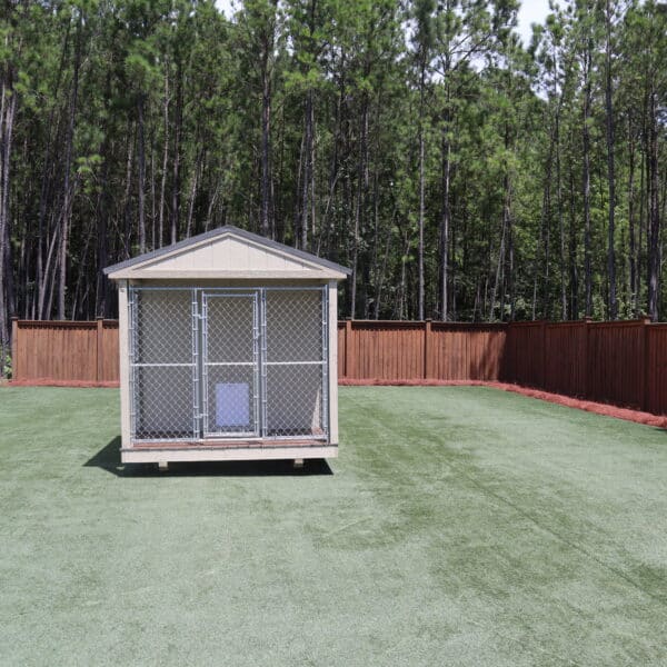 OutdoorOptions Eatonton Georgia 31024 8x8 TanTan DogKennel 2 scaled Storage For Your Life Outdoor Options Sheds