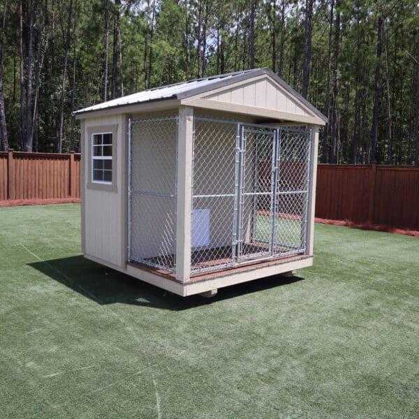 OutdoorOptions Eatonton Georgia 31024 8x8 TanTan DogKennel 3 scaled Storage For Your Life Outdoor Options Sheds