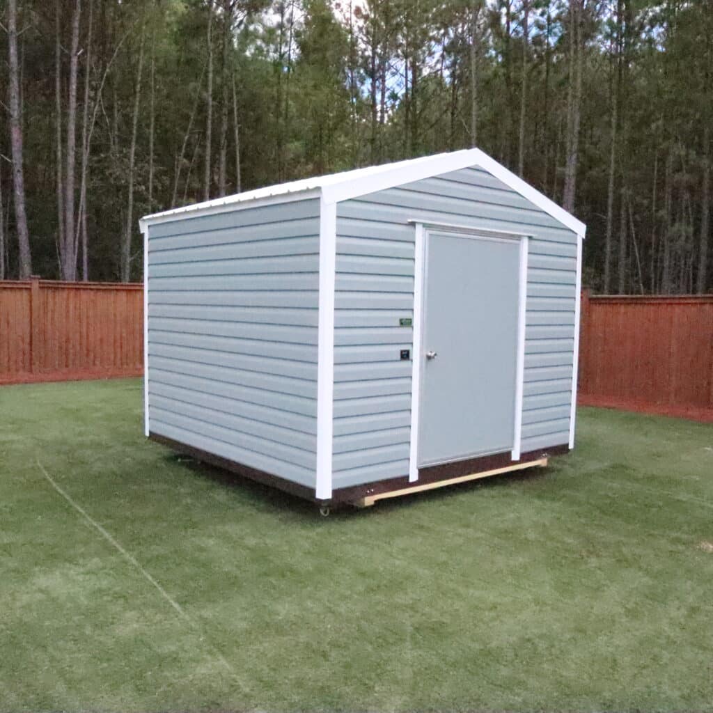 OutdoorOptions Eatonton Georgia 31024 10x10 GrayWhite LarkIII 5 Storage For Your Life Outdoor Options