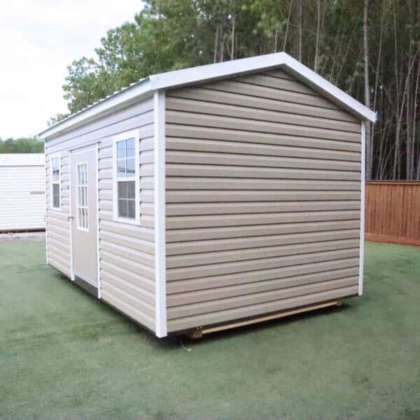 OutdoorOptions Eatonton Georgia 31024 10x16 ClayWhite BoxedEave 1 scaled Storage For Your Life Outdoor Options Sheds