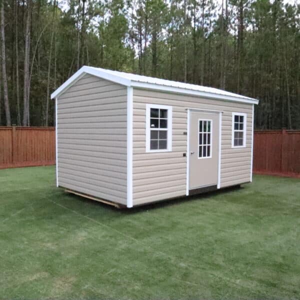 OutdoorOptions Eatonton Georgia 31024 10x16 ClayWhite BoxedEave 5 scaled Storage For Your Life Outdoor Options Sheds