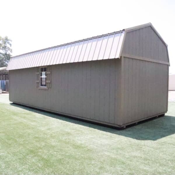 OutdoorOptions Eatonton Georgia 31024 12x28 Gray LoftedCornerPorchCabin 8 scaled Storage For Your Life Outdoor Options Sheds