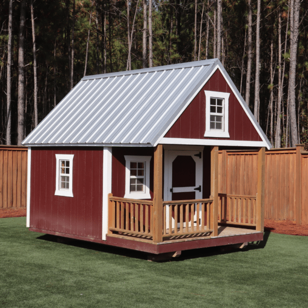 PlayHouse8x12RedWht7522 2 Storage For Your Life Outdoor Options Sheds