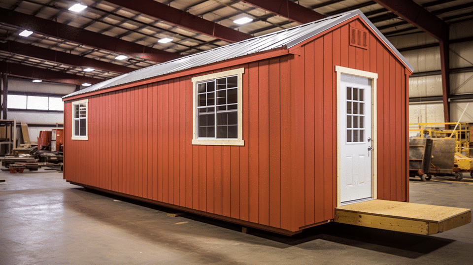 Red Portable Building In Georgia