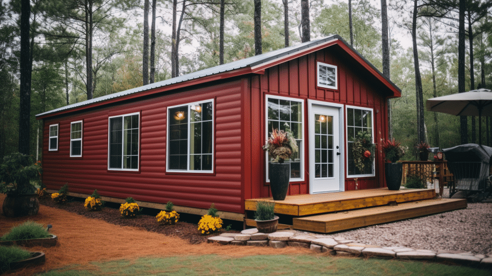 A Red Portable Building in Georgia