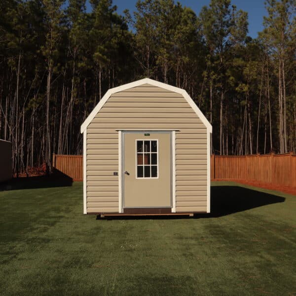 Lark Lofted Barn 10x2026977 PreOwned TanWht 2 scaled Storage For Your Life Outdoor Options Sheds