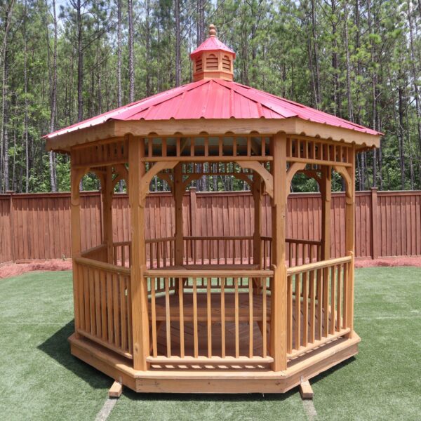 OutdooeOptions Eatonton Georgia 10x10 Red Gazebo 2 scaled 1 Storage For Your Life Outdoor Options Uncategorized